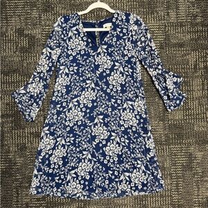 Calvin Klein Blue and White Floral Dress